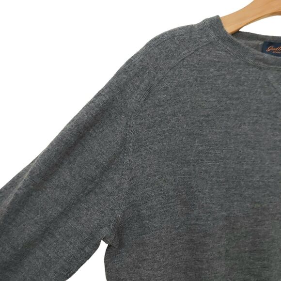 Goodman Extra Fine Merino Sweater Mens XL Gray Pullover Long Sleeve Crew Neck - Picture 3 of 12